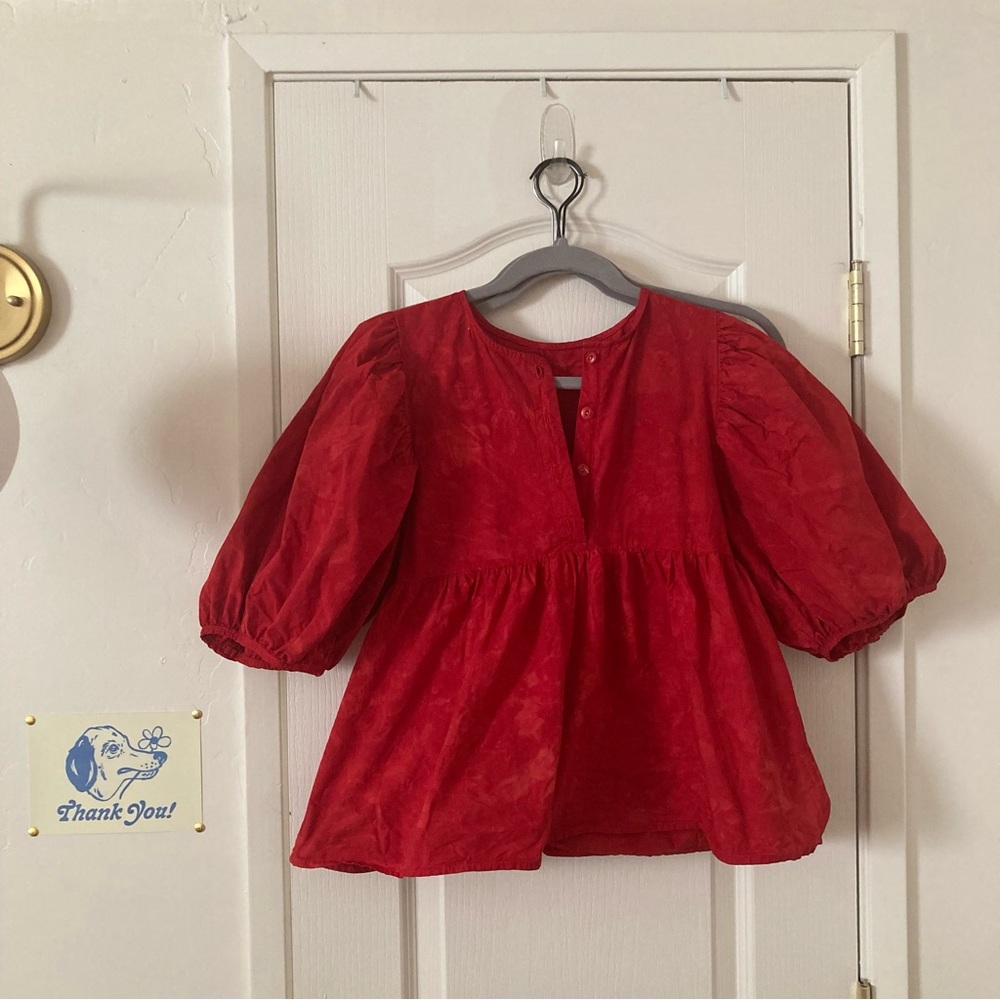 ON HOLD Rudy Jude Day Blouse - Naturally Plant Dyed with Madder Root